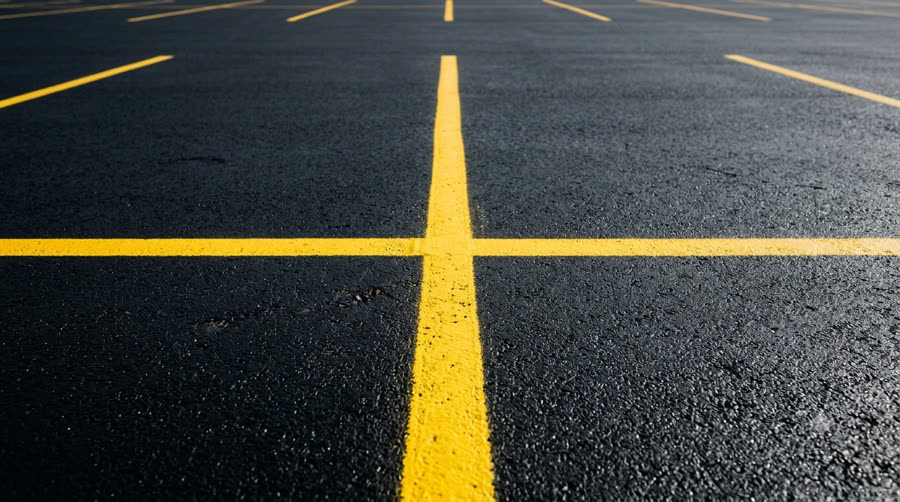 Crew performing routine parking lot maintenance